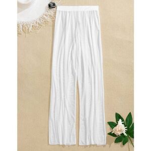 White Mesh Cover Up Pants